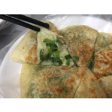 南港舊莊路上超好吃早餐的蔥餅